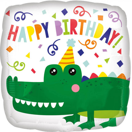 Happy Birthday Gator fólia lufi 43 cm