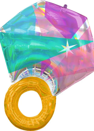 Esküvő Ring fólia lufi 68 cm