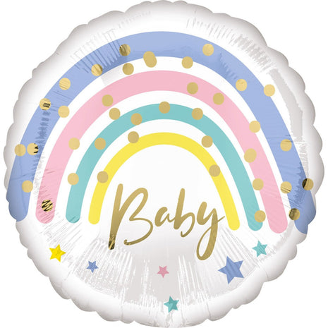 Baby Pastel Rainbow Fólia lufi 43 cm