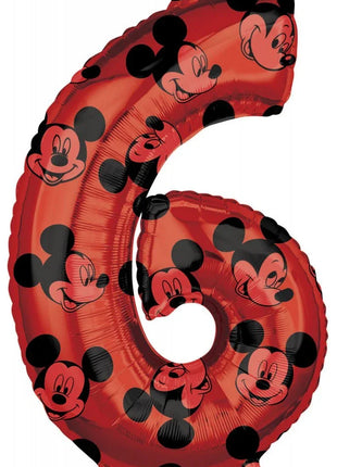 Disney Mickey Red fólia lufi 6-os szám 66 cm