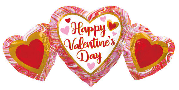 Happy Valentine's Day Trio fólia lufi 86 cm