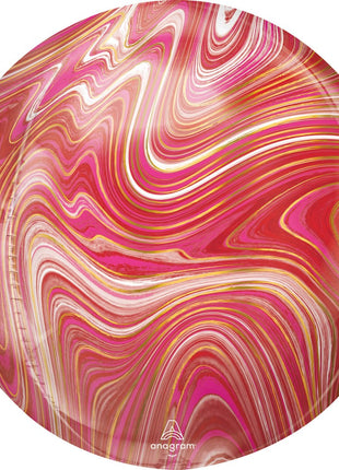 Colorful, Red & Pink gömb fólia lufi 40 cm