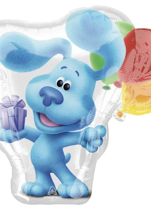Azurkék nyomok Fun fólia lufi 63 cm