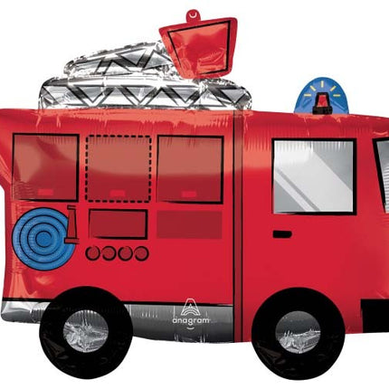 Fire Truck, Tűzoltóautó fólia lufi 66 cm