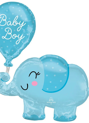 Baby Boy elefánt fólia lufi 78 cm