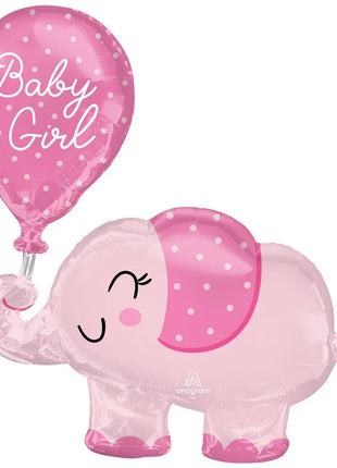 Baby Girl elefánt fólia lufi 78 cm