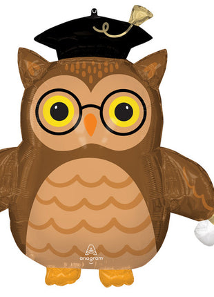 Ballagás Wise Owl fólia lufi 76 cm