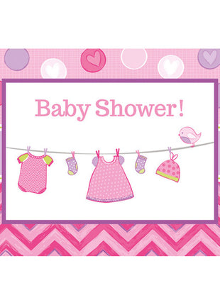 Baby Girl Shower meghívó 8 db-os