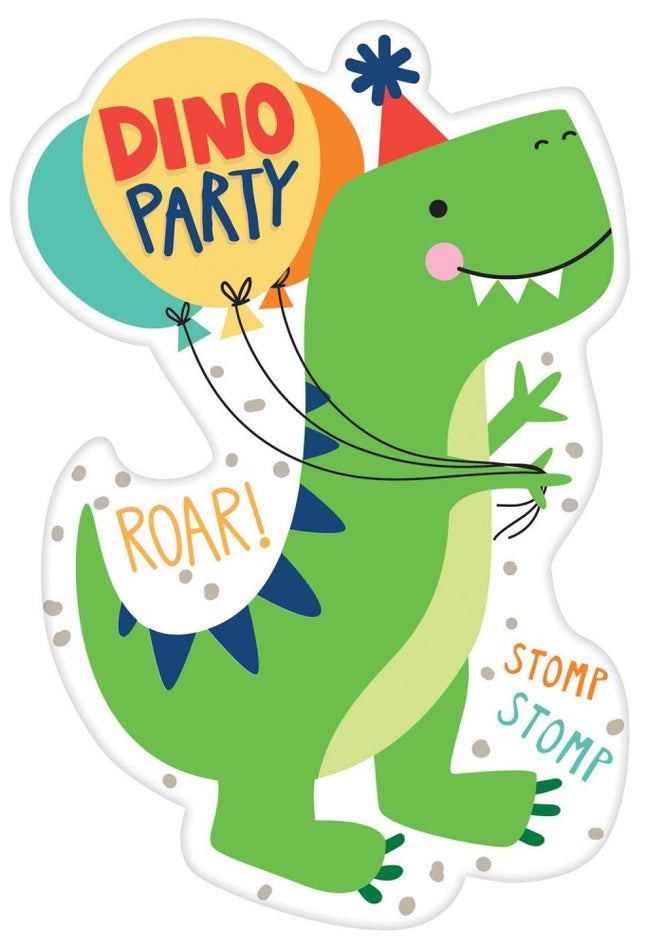 Dinoszaurusz Dino-Mite Party Meghívó 8 db-os