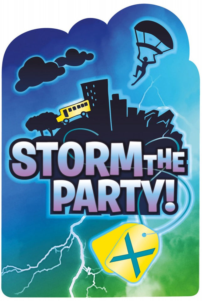 Battle Royal Storm party meghívó 8 db-os