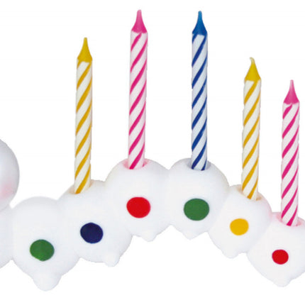 Hernyó színes gyertya szett 9 db-os