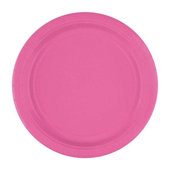Rózsaszín Bright Pink papírtányér 8 db-os 23 cm