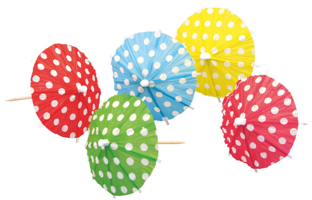 Umbrellas, Esernyő koktél díszítő pálca 10 db-os