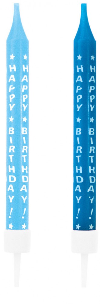 Happy Birthday Blue tortagyertya, gyertya szett 10 db-os