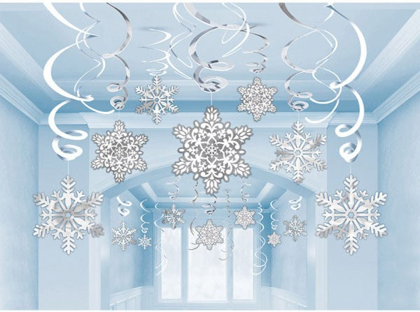Snowflake, Hópehely Szalag dekoráció 30 db-os szett