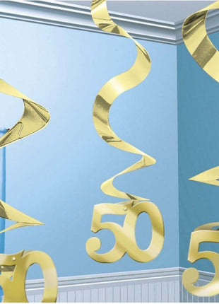 50. Anniversary, Házassági évforduló szalag dekoráció 5 db-os szett