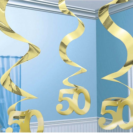 50. Anniversary, Házassági évforduló szalag dekoráció 5 db-os szett