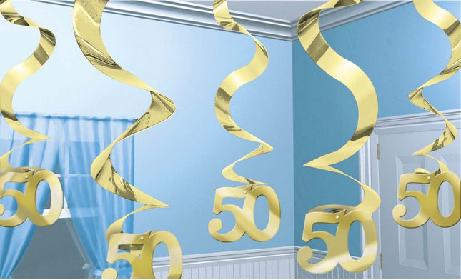 50. Anniversary, Házassági évforduló szalag dekoráció 5 db-os szett