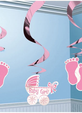 Baby Girl Szalag dekoráció 5 db-os szett