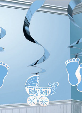 Baby Boy szalag dekoráció 5 db-os szett