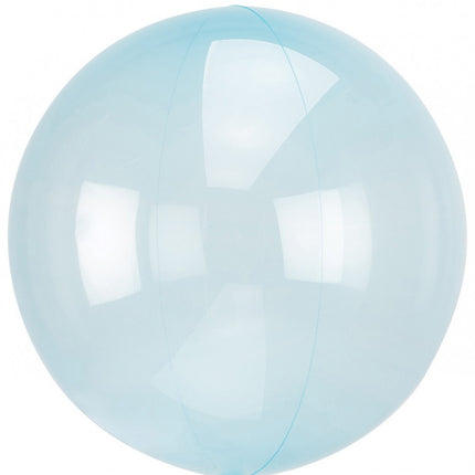 Áttetsző Crystal Gömb Blue Fólia lufi 45 cm