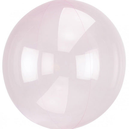 Áttetsző Crystal Gömb Light Pink Fólia lufi 45 cm