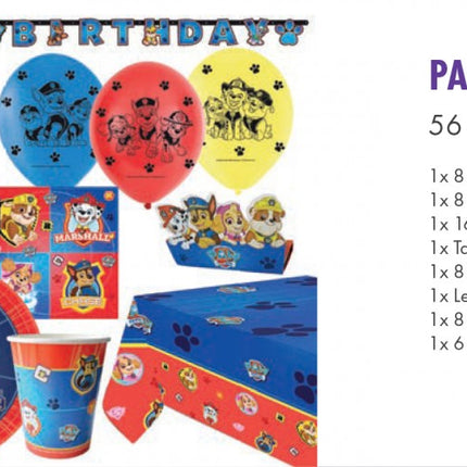 Mancs Őrjárat Heroes party szett 56 db-os