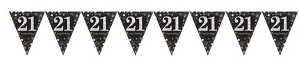 Happy Birthday Gold 21 zászlófüzér 3,96 m