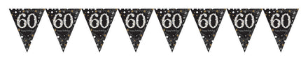 Happy Birthday Gold 60 zászlófüzér 3,96 m