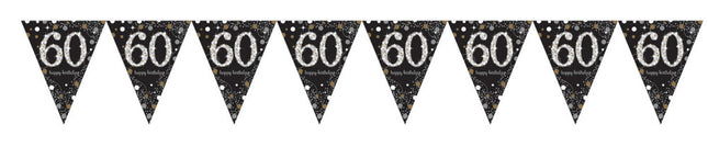 Happy Birthday Gold 60 zászlófüzér 3,96 m