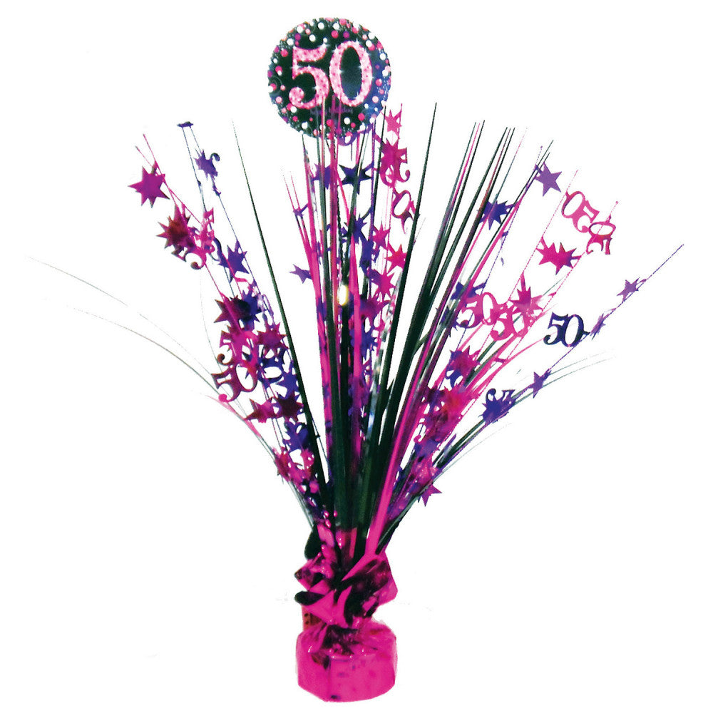 Happy Birthday Pink 50 asztaldísz 45,7 cm
