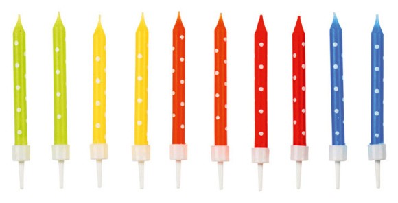 Színes Happy Birthday tortagyertya, gyertya szett 24 db-os