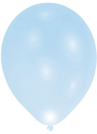Világító LED Blue léggömb, lufi 5 db-os 11 inch (27,5 cm)