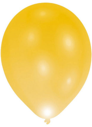 Világító LED Gold léggömb, lufi 5 db-os 11 inch (27,5 cm)
