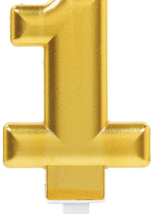 Arany Gold számgyertya, tortagyertya 1-es
