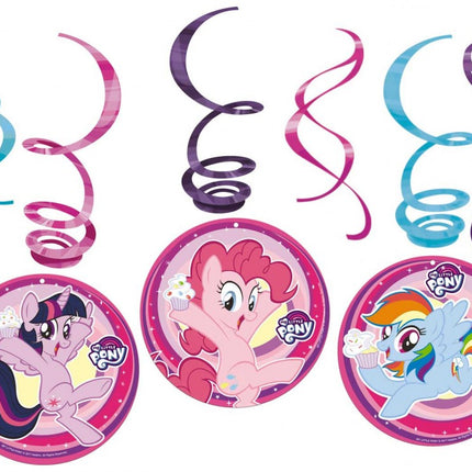 Én kicsi pónim Rainbow Sparkle szalag dekoráció 6 db-os szett