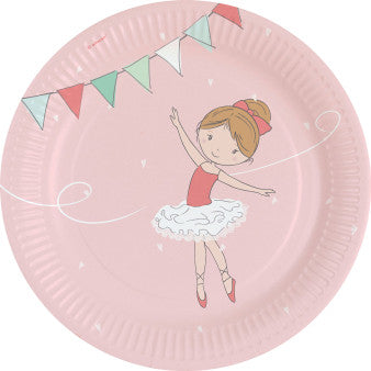 Balett, Balerina Little Dancer papírtányér 8 db-os 23 cm