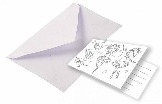 Balett, Balerina Little Dancer Party meghívó 8 db-os