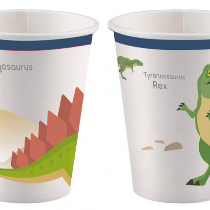 Dinoszaurusz Happy papír pohár 8 db-os 250 ml