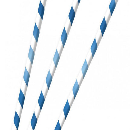Sky Blue papír szívószál, 12 db-os szett