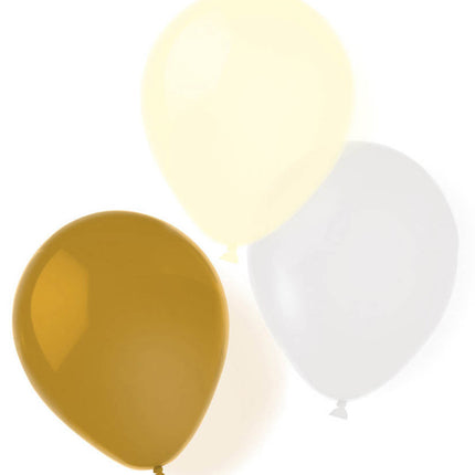Arany Gold Brush léggömb, lufi 8 db-os 10 inch (25,4 cm)