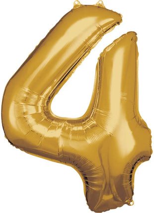 Arany Gold óriás szám fólia lufi 4-es, 86x66 cm