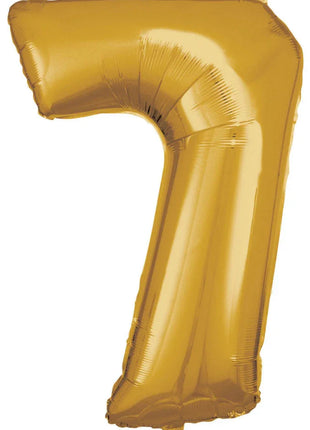 Arany Gold óriás szám fólia lufi 7-es, 83x55 cm