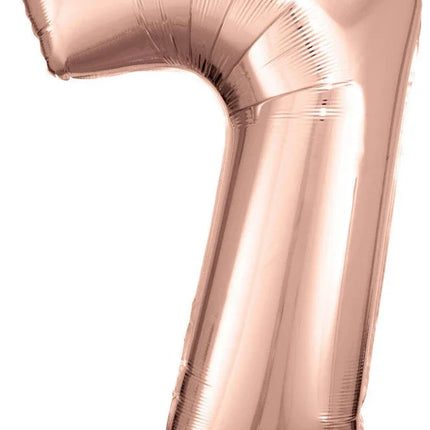 Rose Gold óriás szám fólia lufi 7-es, 83*55 cm