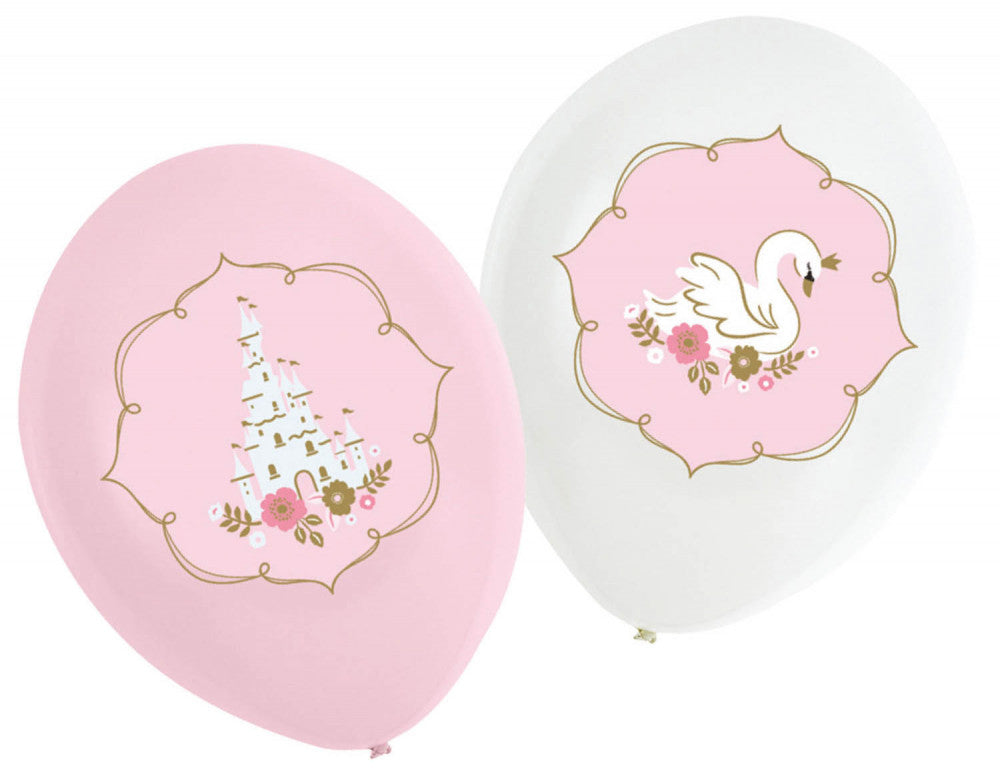 Hercegnők Swan léggömb, lufi 6 db-os 11 inch (27,5cm)