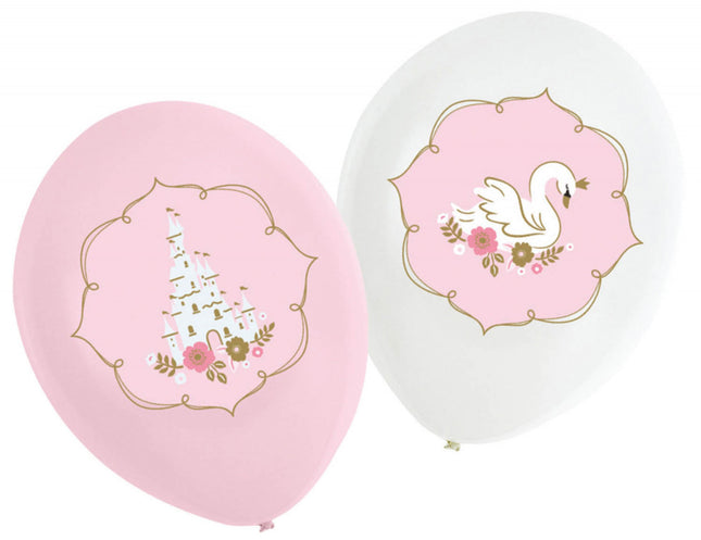 Hercegnők Swan léggömb, lufi 6 db-os 11 inch (27,5cm)