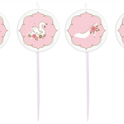 Hercegnők Swan mini tortagyertya, gyertya szett 4 db-os