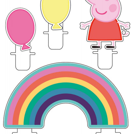 Peppa malac Confetti tortagyertya, 4 db-os gyertya szett