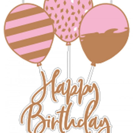 Rose Gold Happy Birthday gyertya