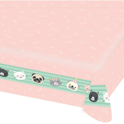 Háziállatok Hello Pets papír asztalterítő 115x175 cm